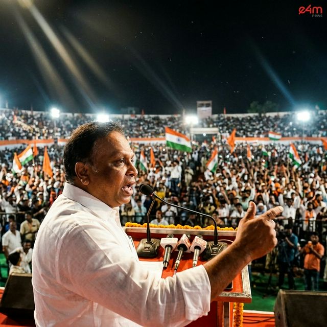 Ashish Shelar addressing a political rally