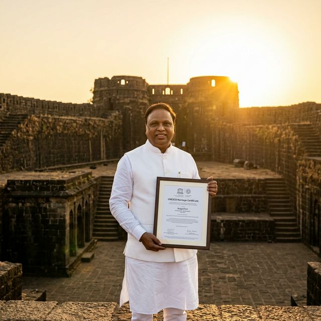 Ashish Shelar at a UNESCO heritage site
