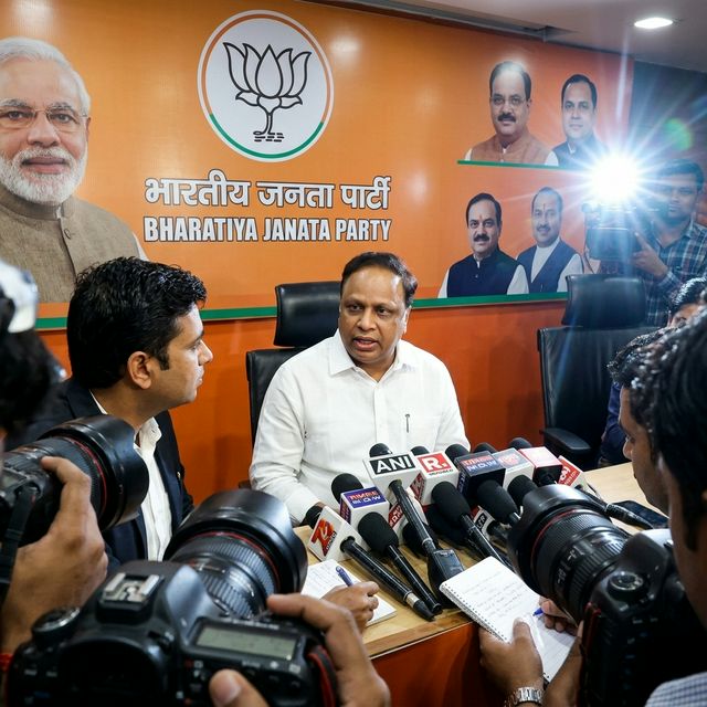 Adv. Ashish Shelar at a press conference